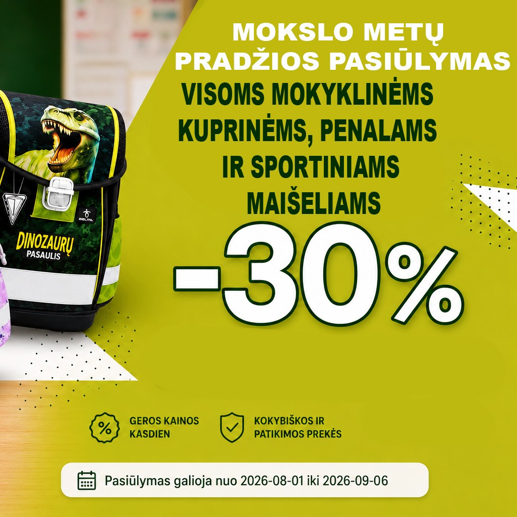 „CHARLOT” - Ruoškis mokyklai išmaniai – sutaupyk net 30 %!